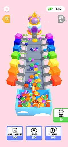 Gameplay screenshot 2 from Dessert Factory Idle - Arcade game